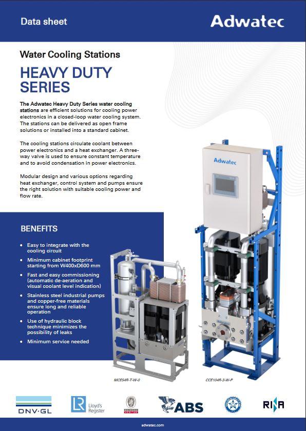 Datasheet for Adwatec Heavy Duty Series water cooling stations