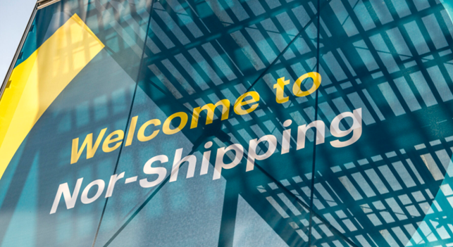 Wlcome to Nor-Shipping sign