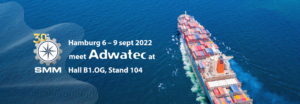 Banner promoting Adwatec's participation in SMM Maririme exhibition