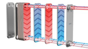 Conceptual image of the brazed heat exchanger