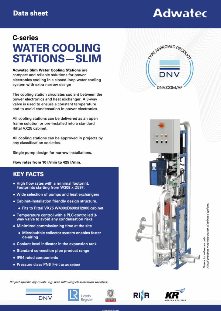 C-series
WATER COOLING
STATIONS—SLIM