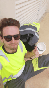 Adwatec's engineer Veikko Verronen in customer site