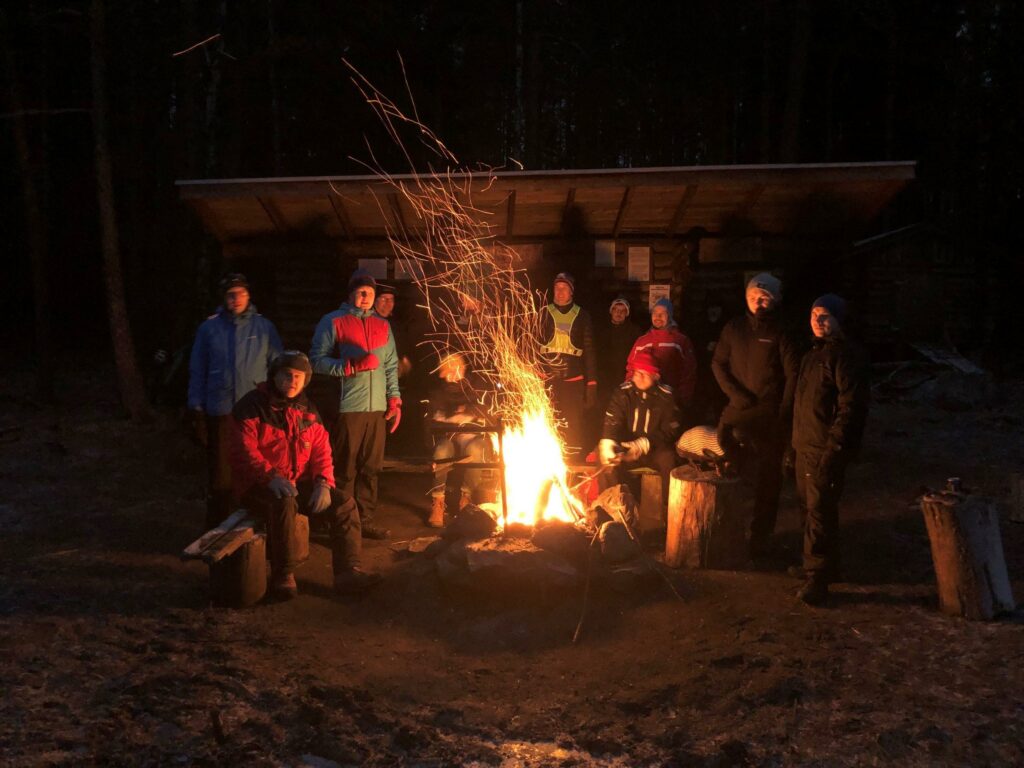Adwatec workes by the bonfire