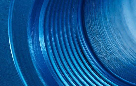 Illustration photo with blue curves