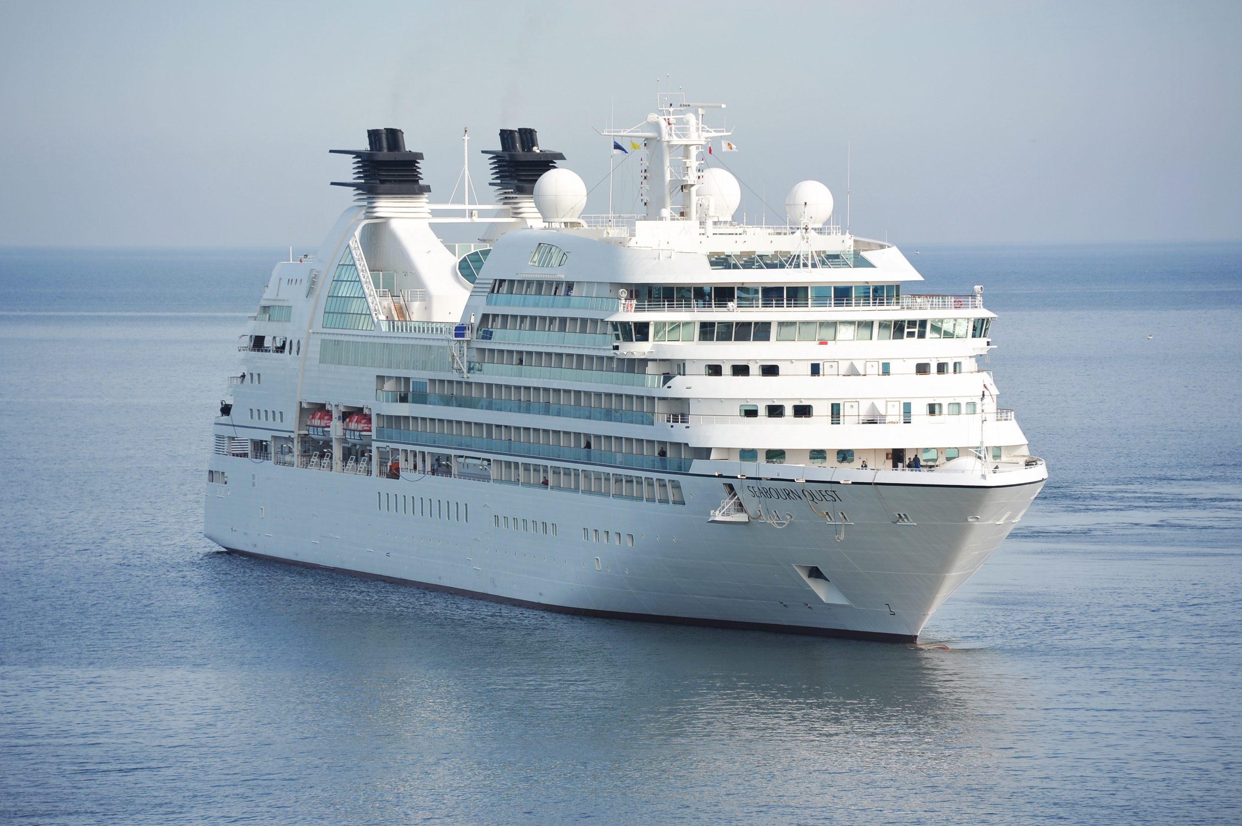 Cruiser pictured in the sea