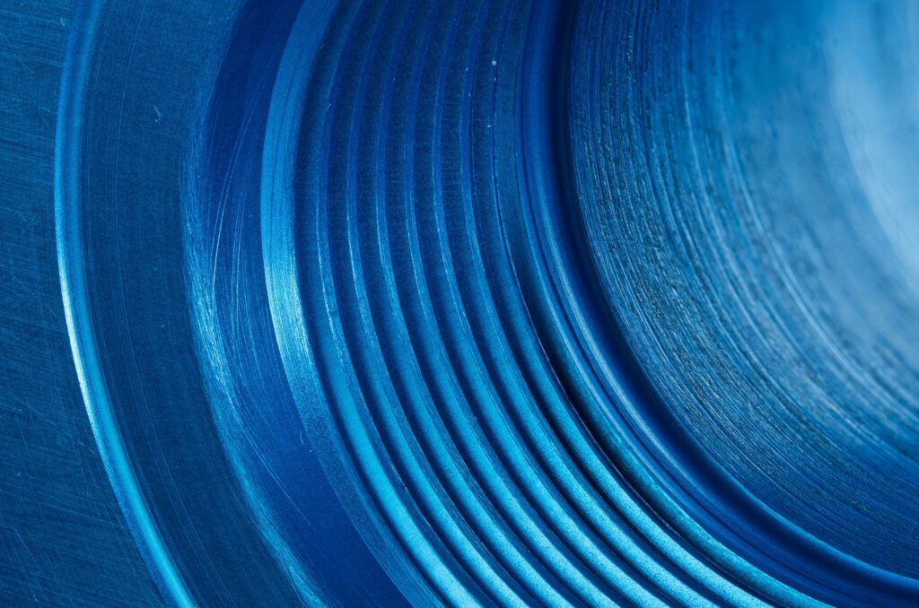 Illustration photo with blue curves
